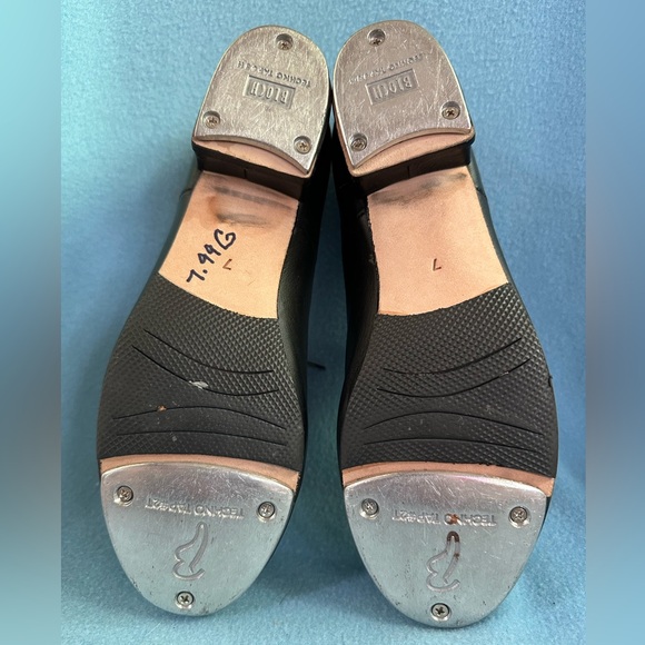 BLOCH Women’s JAZZ TAP Dance Shoe in Black Leather Lace Up Techno Tap - Picture 6 of 10